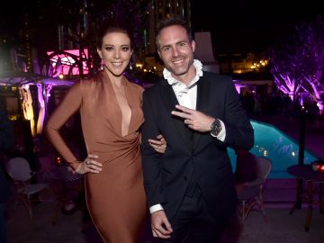 La pareja entre Fernanda Castillo y Erik Hayser en una premier en L.A. | Getty Images