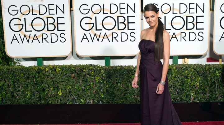Katie Holmes en una edición de los Golden Globe Awards