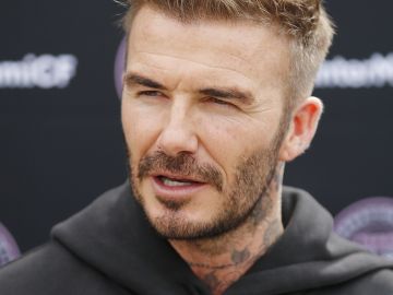 David Beckham en conferencia sobre su equipo el Inter Miami CF' en Miami | Getty Images, Michael Reaves