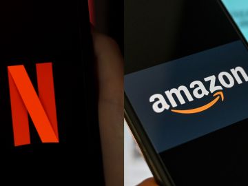 Logos de Netflix y Amazon | Getty Images