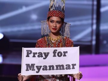 Miss Myanmar, Thuzar Wint Lwin en la edición 69 de Miss Universo | Rodrigo Varela/Getty Images
