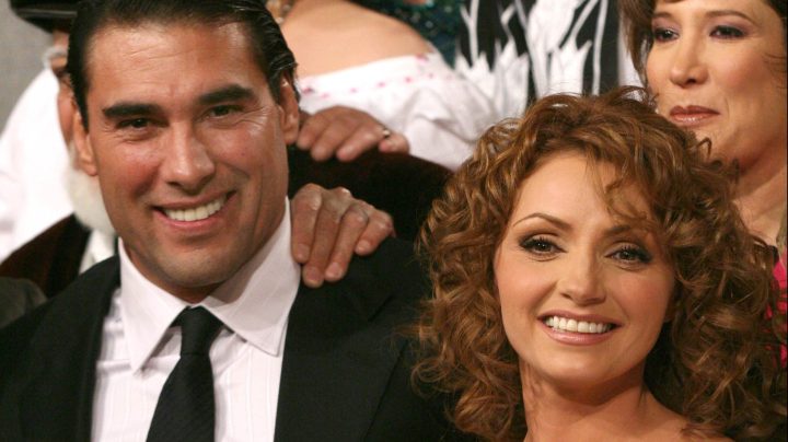 Eduardo Yáñez y Angélica Rivera en la presentación de "Destilando Amor"| Mezcalent
