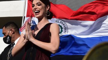 Miss Paraguay 2021, Nadia Ferreira. | (Photo by Norberto DUARTE / AFP) (Photo by NORBERTO DUARTE/AFP via Getty Images)