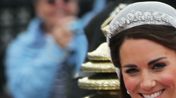 El príncipe William y su esposa Kate Middleton el día de su boda.