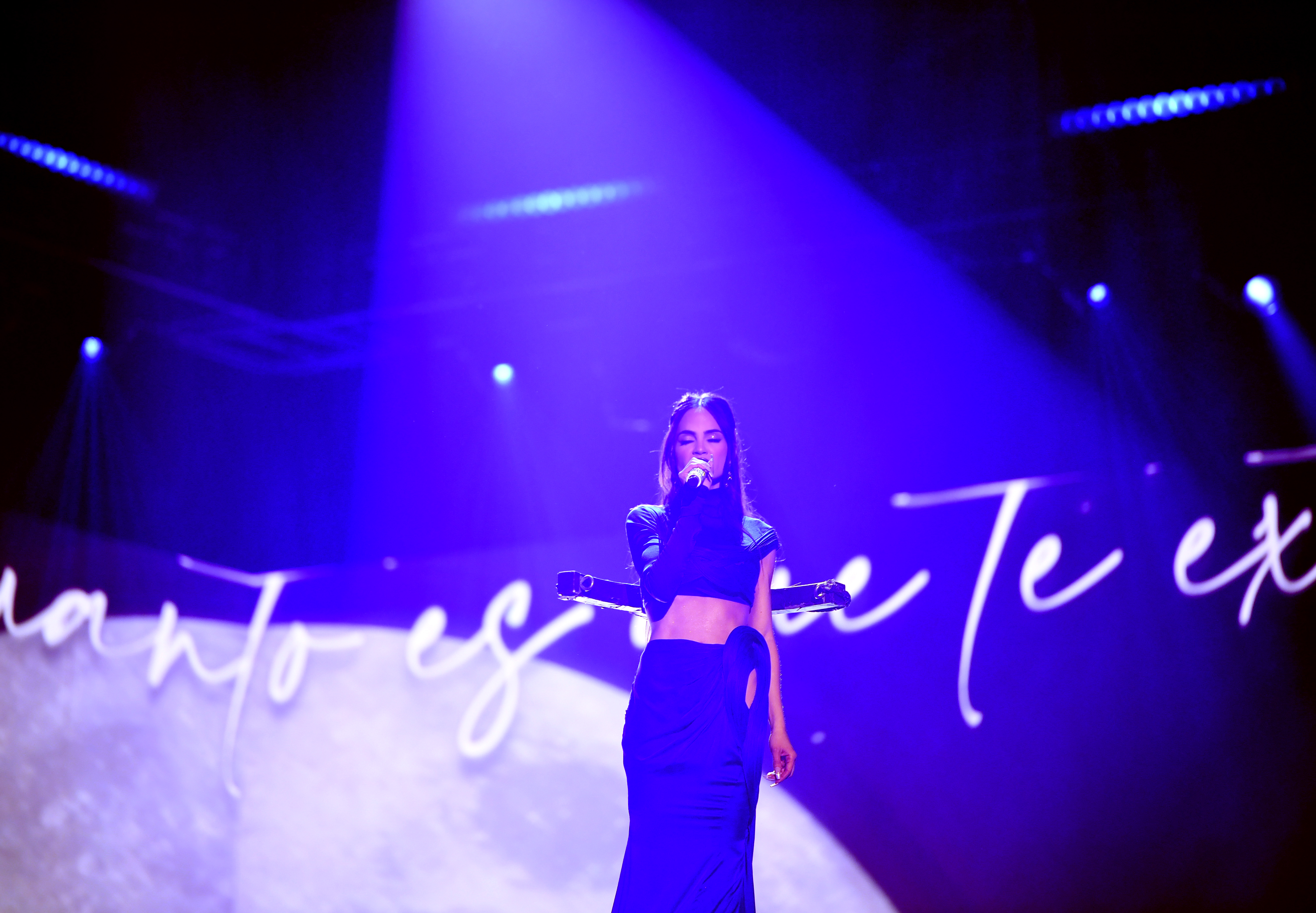 LAS VEGAS, NEVADA - APRIL 20: Natti Natasha performs onstage during the 2023 Latin American Music Awards at MGM Grand Garden Arena on April 20, 2023 in Las Vegas, Nevada. (Photo by Mindy Small/Getty Images)