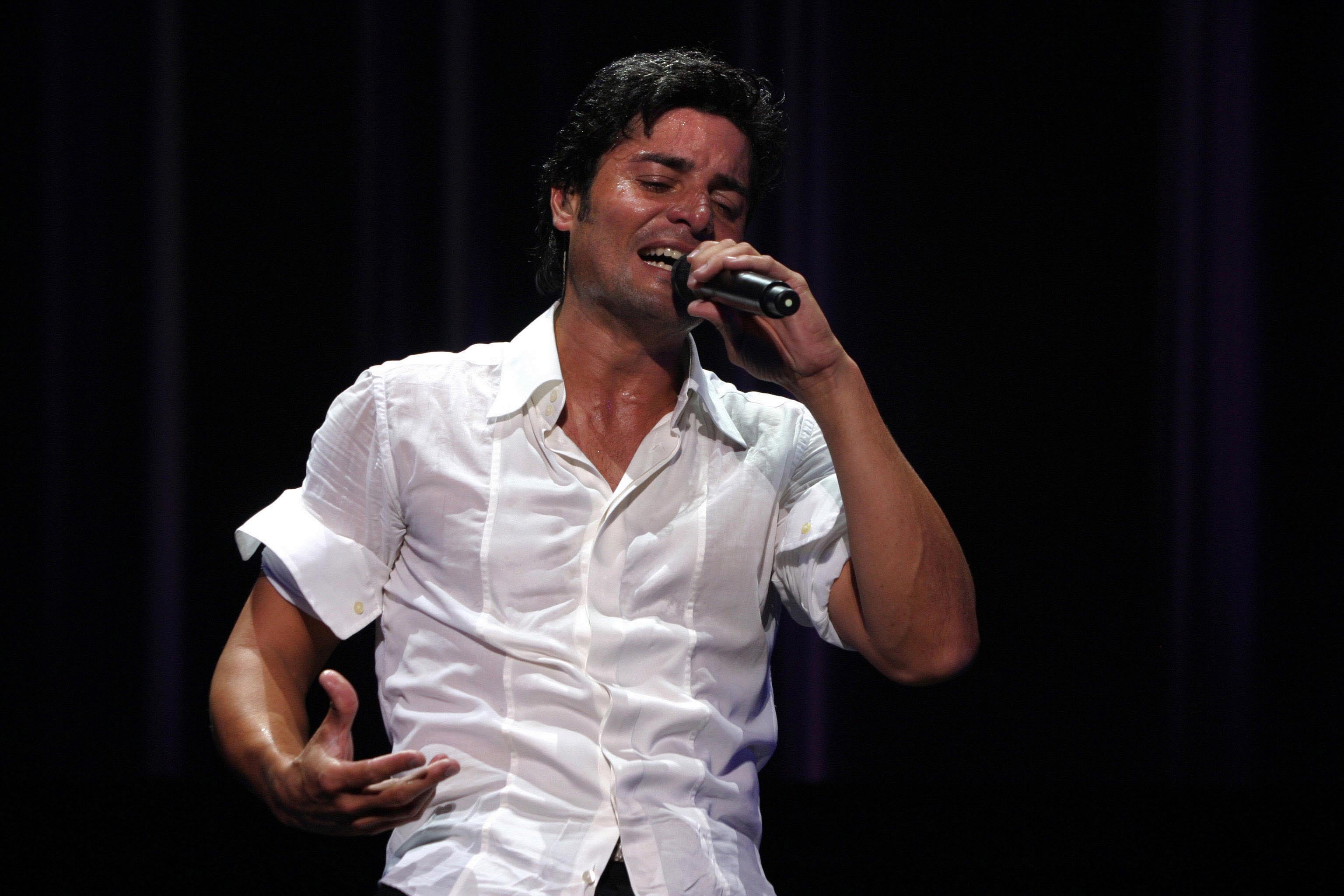 Chayanne en un concierto en el Palacio de los deportes durante el 2007. Foto: marcos Fuentes