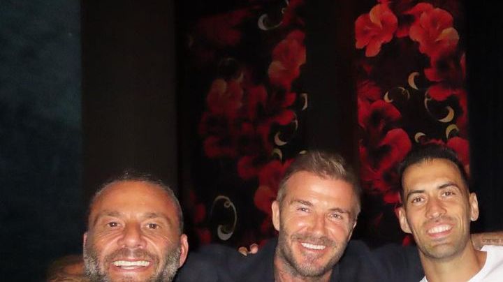 David Grutman, David Beckham, Sergio Busquets, Lionel Messi. Foto: Groot Hospitality.