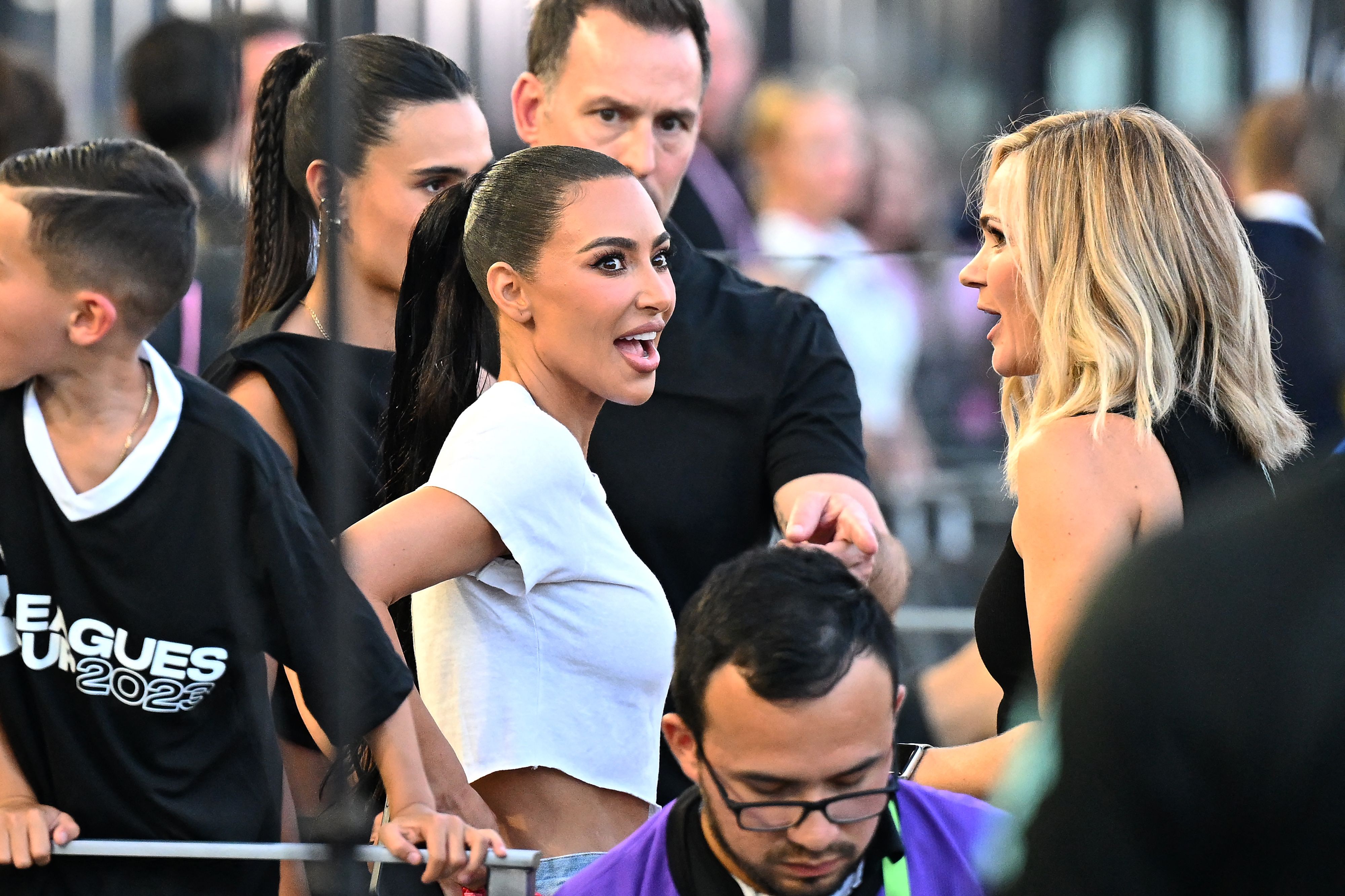 Kim Kardashian en el debut de Messi en Miami