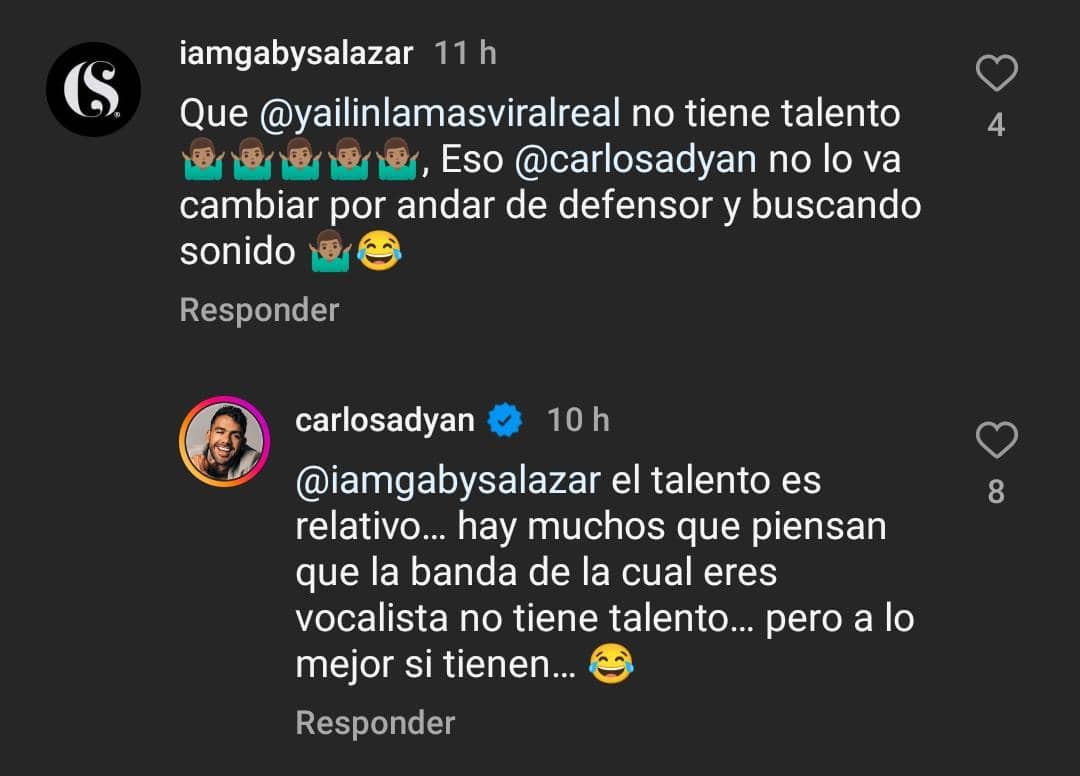 Carlos Adyan responde a un seguidor