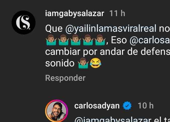 Carlos Adyan responde a un seguidor