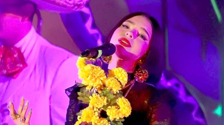Ángela Aguilar, cantante.