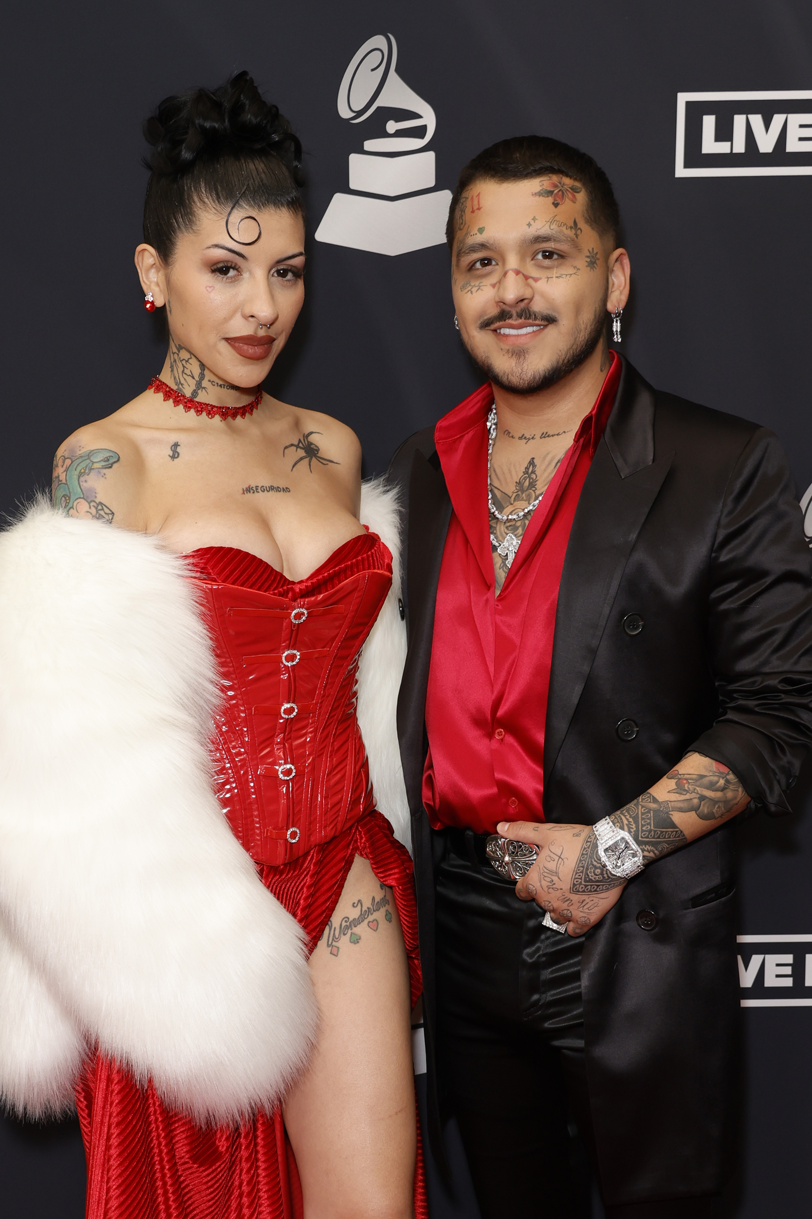 Cazzu y Christian Nodal en los premios Latin Grammy 2022