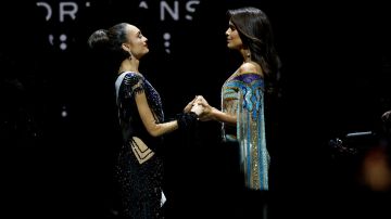 Miss USA R'bonney Gabriel, Miss Venezuela Amanda Dudamel en el Miss Universo 2022