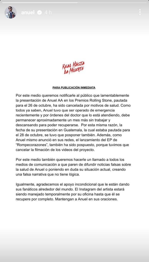 Comunicado de Anuel AA