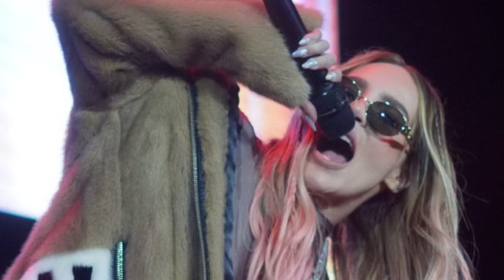 Belinda interpreta algunos de sus éxitos en un concierto celebrado en la Arena Ciudad de México y organizado por Radio Disney/México, 1 de julio 2023.