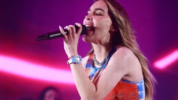 Belinda actúa durante el evento Pride de Calvin Klein en el Restaurante Lago Algo el 22 de junio de 2023 en Ciudad de México, México.