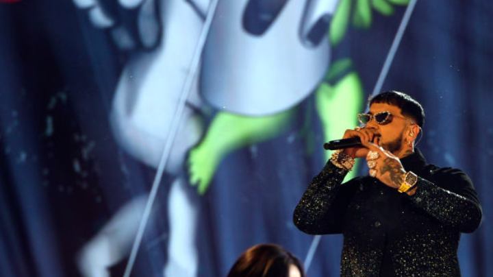 Anuel AA performs onstage during the 2023 Latin American Music Awards at MGM Grand Garden Arena on April 20, 2023 in Las Vegas, Nevada.