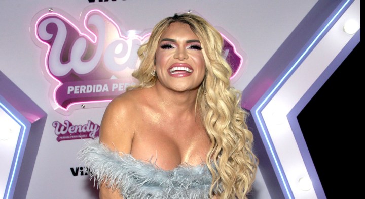 Wendy Guevara en la alfombra rosa de la presentación de la serie "Wendy: Perdida Pero Famosa" (Vix+), que cuenta diferentes aspectos de su vida y carrera/México, 9 de octubre 2023.