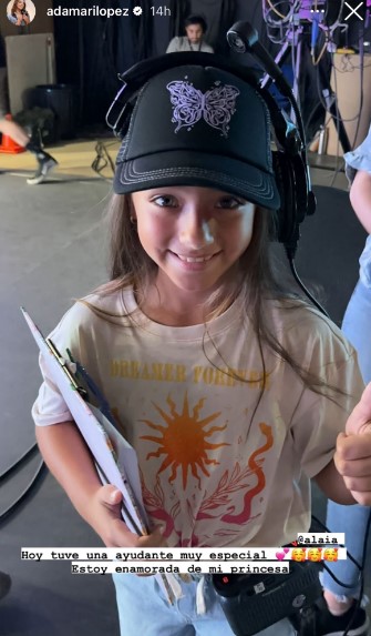 Alaïa ayuda a Adamari López en las grabaciones de su nuevo proyecto.