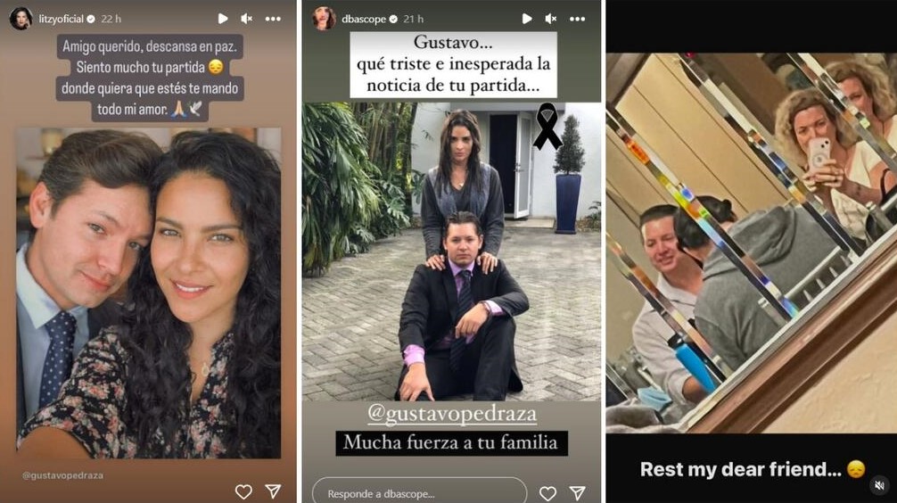 Famosos reaccionan a la muerte de Gustavo Pedraza.