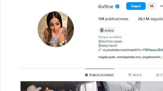 Tekashi cambió su foto de perfil de Instagram por una imagen de Yailin.