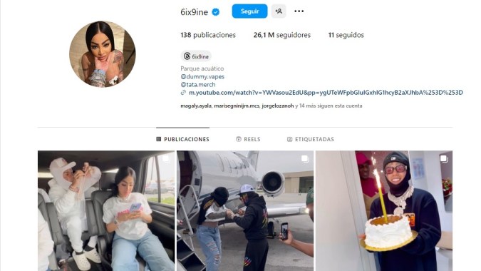 Tekashi cambió su foto de perfil de Instagram por una imagen de Yailin.