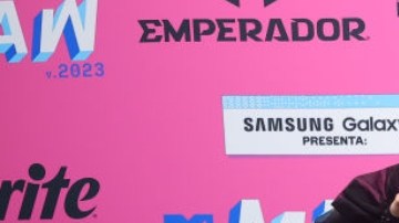 La Divaza posa durante la alfombra roja del 'MTV MIAW 2023' en Pepsi Center WTC el 4 de agosto de 2023 en Ciudad de México, México.