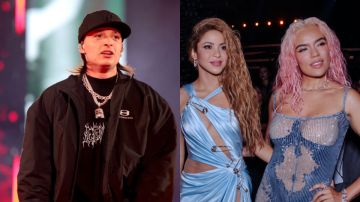 Despide el 2023 con los mejores éxitos latinos: Karol G, Shakira, Peso Pluma y más // Foto de Peso Pluma: Rich Fury // Foto de Shakira y Karol G: Catherine Powell