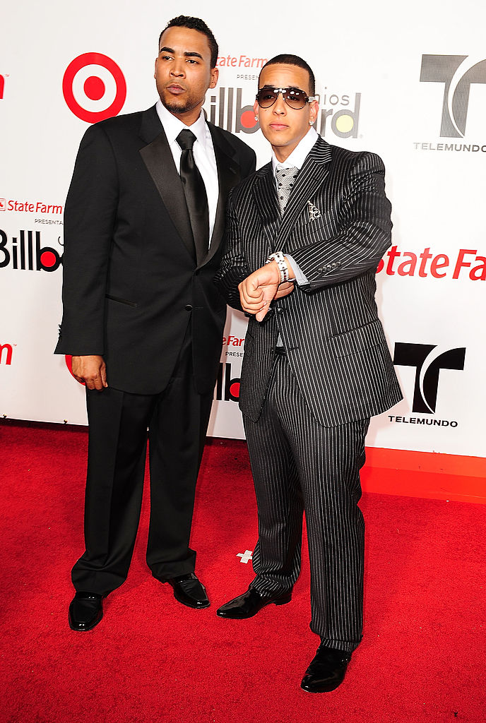 Don Omar y Daddy Yankee en los Premios Billboard de Música Latina 2009 en el Bank United Center el 23 de abril de 2009 en Miami Beach, Florida.