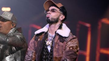 Anuel AA actúa en el escenario durante los Premios de la Música Latinoamericana 2023 en el MGM Grand Garden Arena el 20 de abril de 2023 en Las Vegas, Nevada.