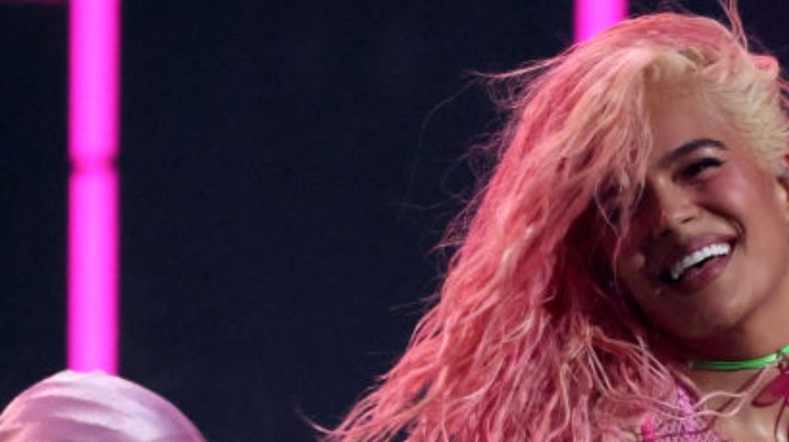 Karol G se presenta en el escenario de los MTV Video Music Awards 2023 el 12 de septiembre de 2023 en Newark, Nueva Jersey.