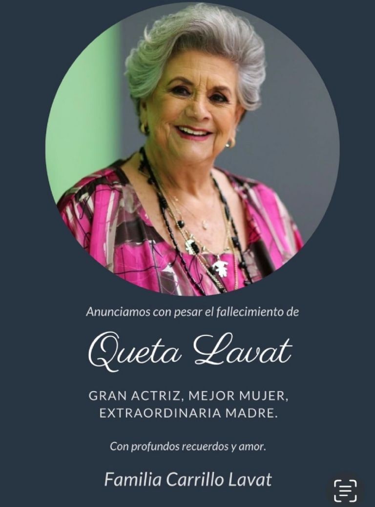 Queta Lavat falleció a los 94 años.