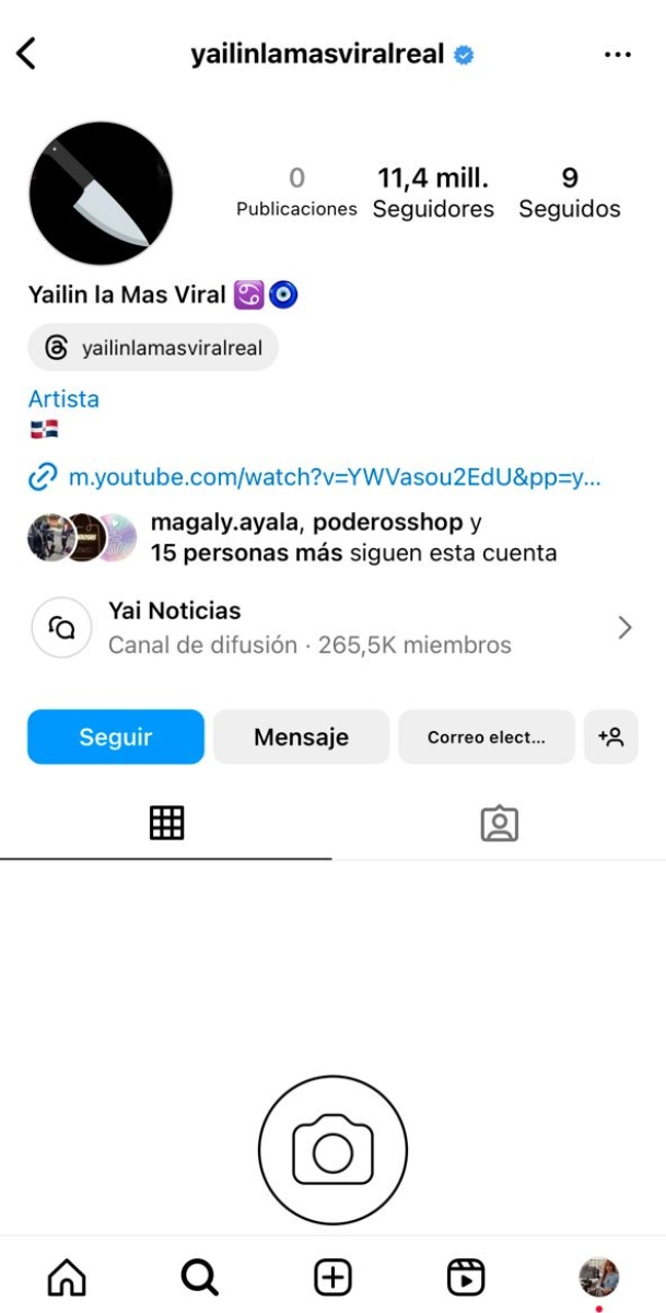 Yailin La Más Viral reapareció en Instagram con una intimidante foto de perfil