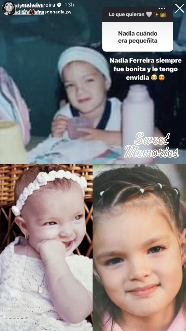 Ndia Ferreira cuando era niña | Foto: Instagram