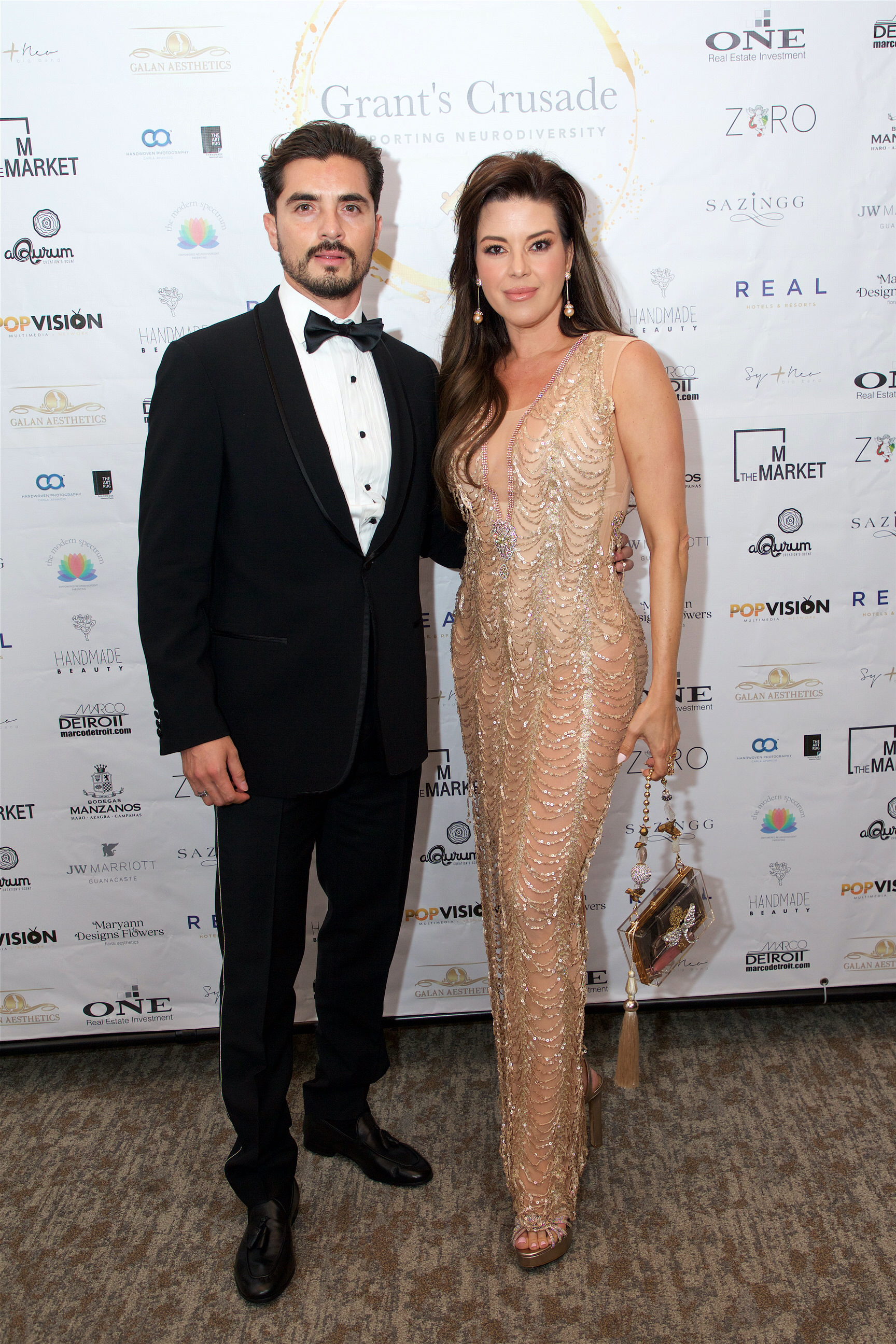 Alicia Machado y Christian Estrada en la Charity Gala Miami organizada por la Grant's Crusade Foundation a beneficio de Neurodiverse Children/Miami, 11 de mayo 2023.