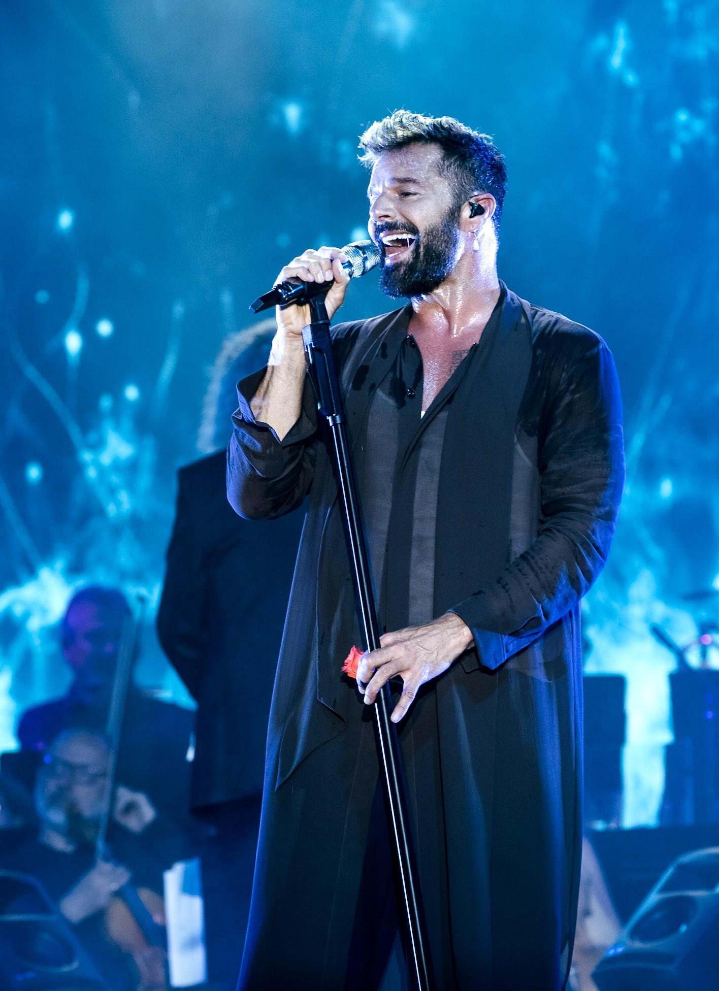 Ricky Martin se presenta con su concierto Sinfónico en el Salle de Etoiles de Monte Carlo, para luego continuar este fin de semana en Marbella, España y Suiza, en medio de una anunciada separación de su esposo/Mónaco, 11 de julio 2023.