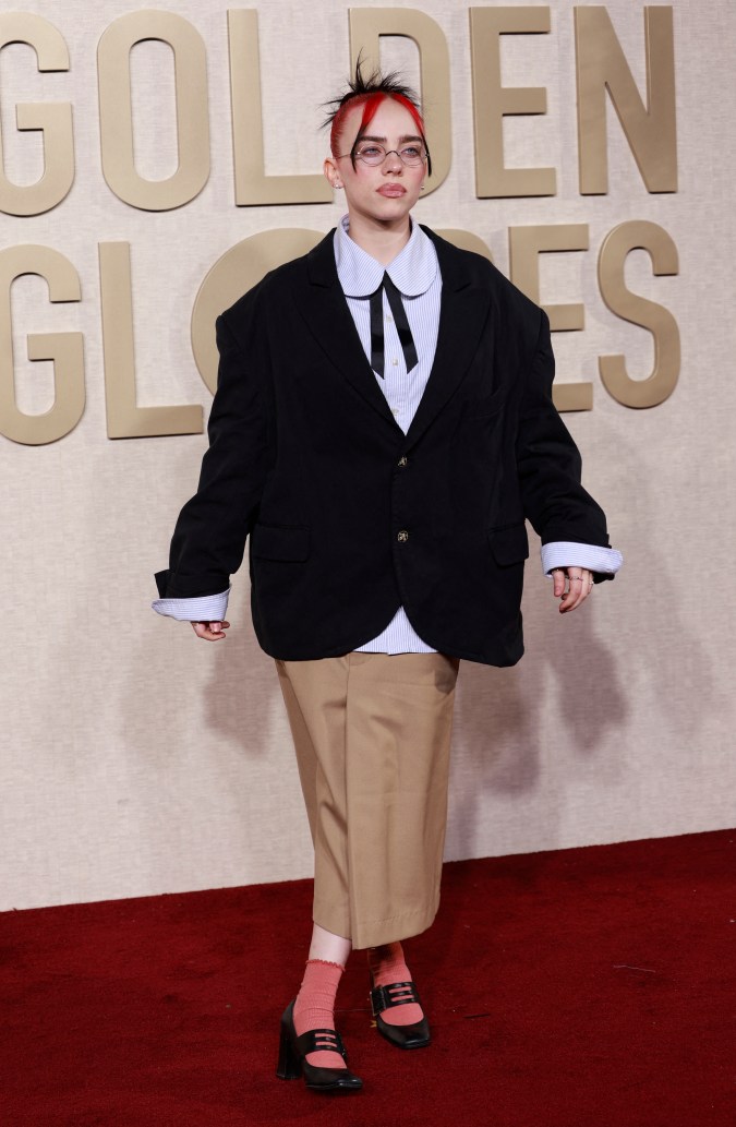 Billie Eilish en los Globos de Oro 2024