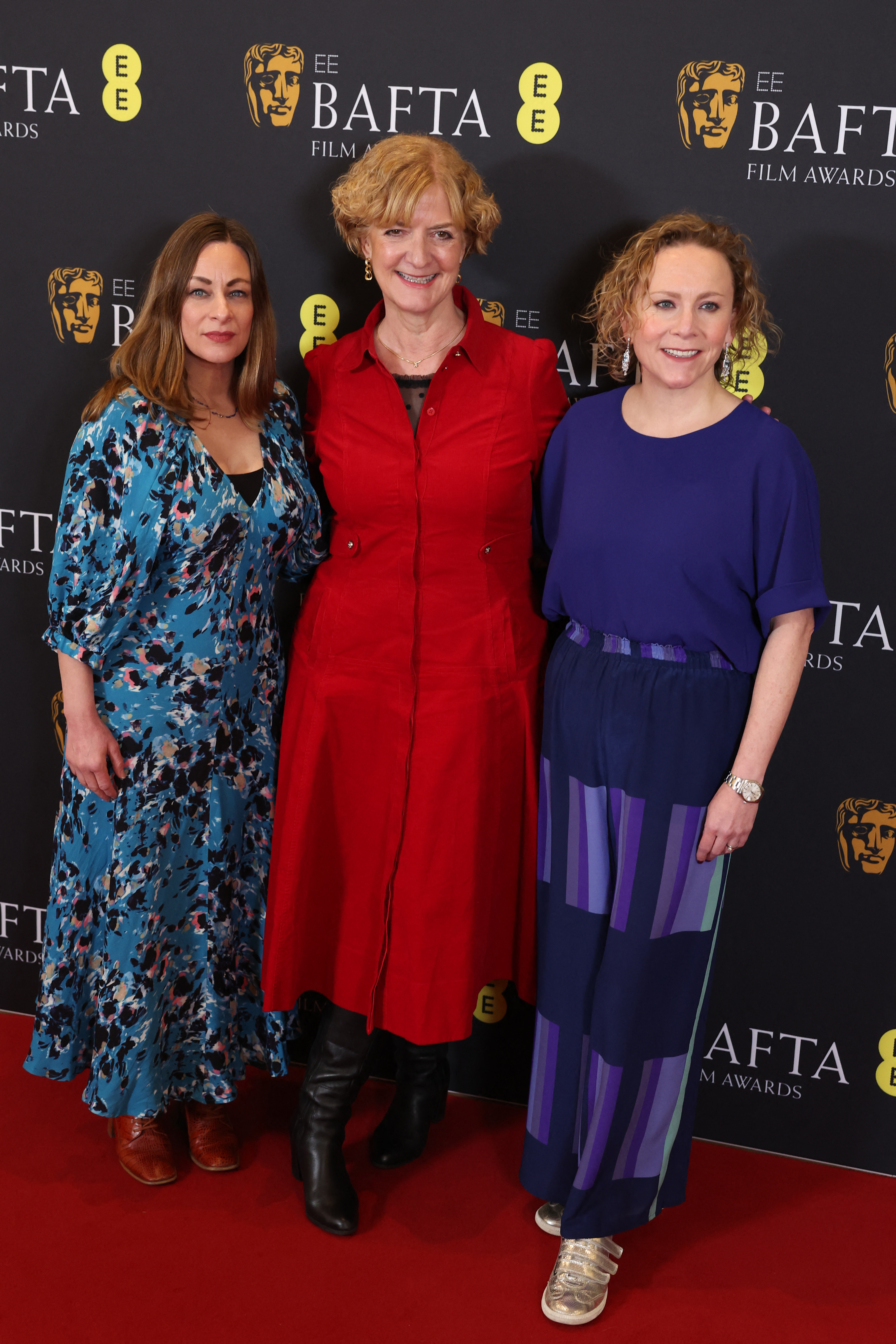 Emma Baehr, directora ejecutiva de premios y premios Contenido en BAFTA, presidenta de BAFTA, Sara Putt y presidenta de la película BAFTA