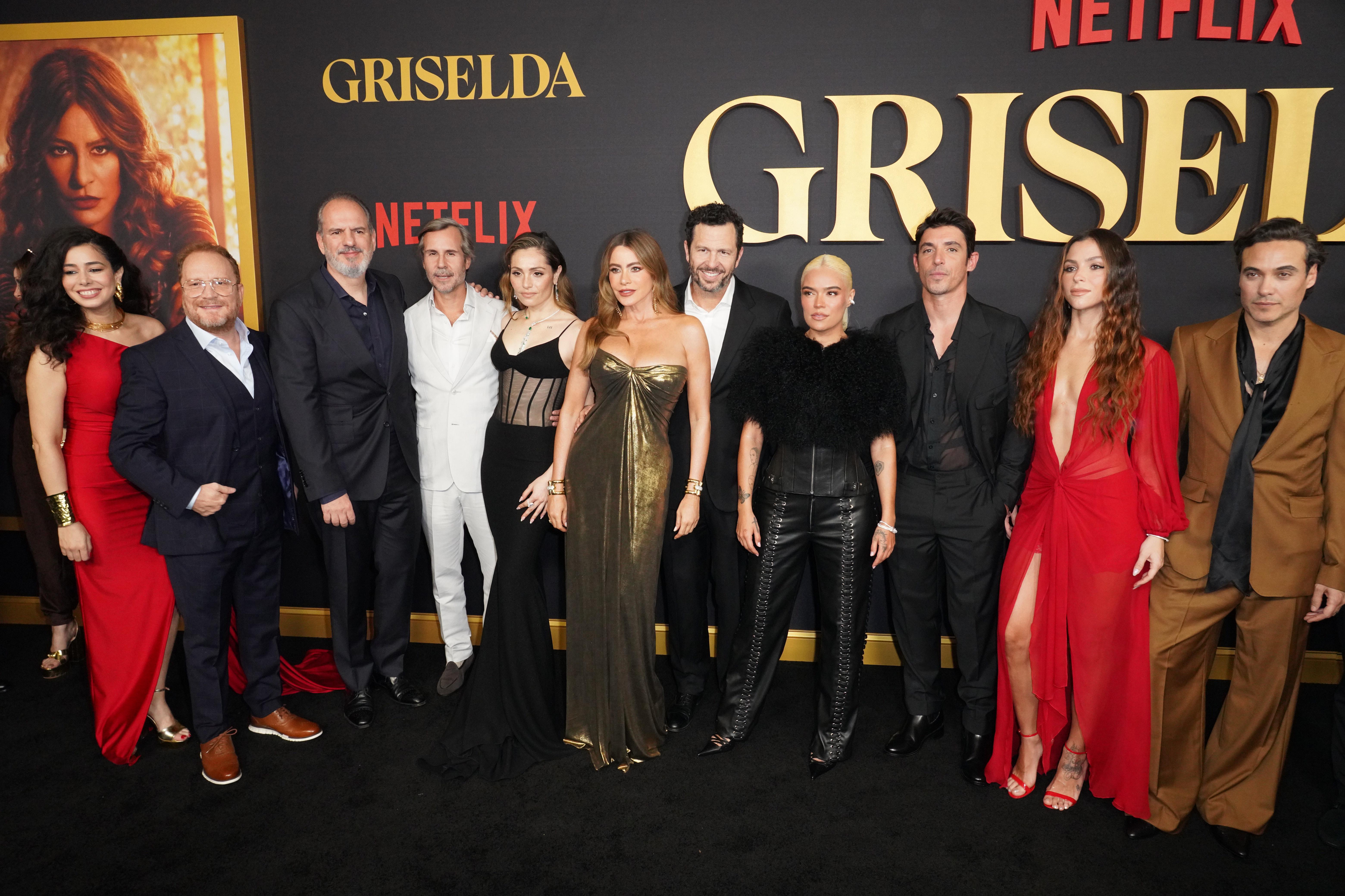 Elenco de “Griselda” en el estreno de la serie en The Fillmore Miami Beach, Florida.