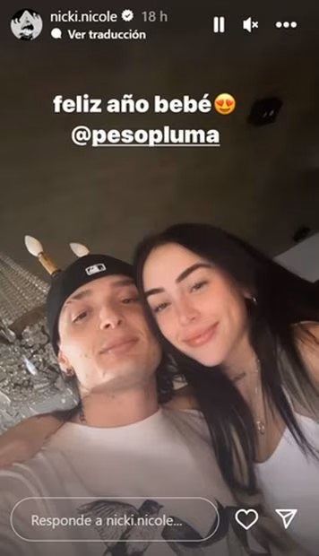 Peso Pluma y Nicki Nicole celebraron juntos el año nuevo