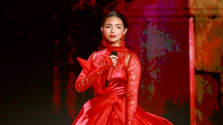 Ángela Aguilar durante su presentación en Premios Juventud 2023, en Puerto Rico.