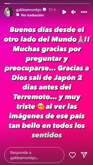 Galilea Montijo en su Instagram.