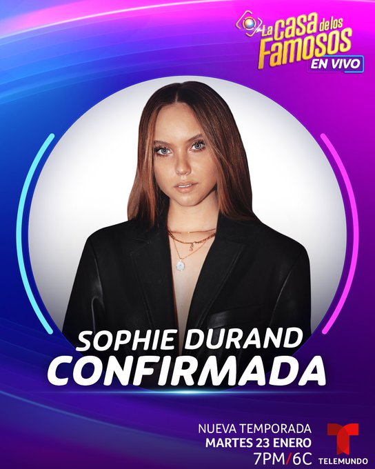 Sophie Durand, confirmada para 'La Casa de los Famosos 4'. Foto de Instagram: @telemundorealities