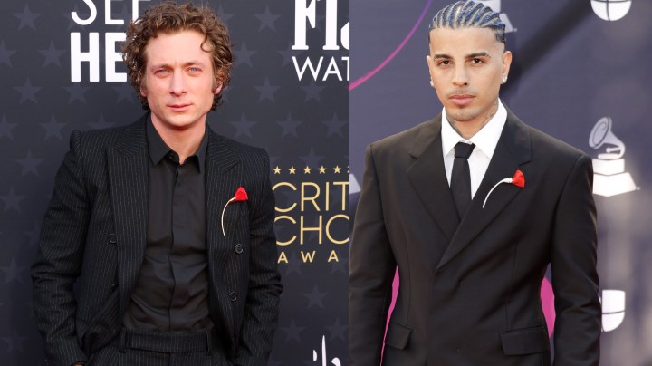 Jeremy Allen White y Rauw Alejandro comparten una misma prenda de Rosalía.