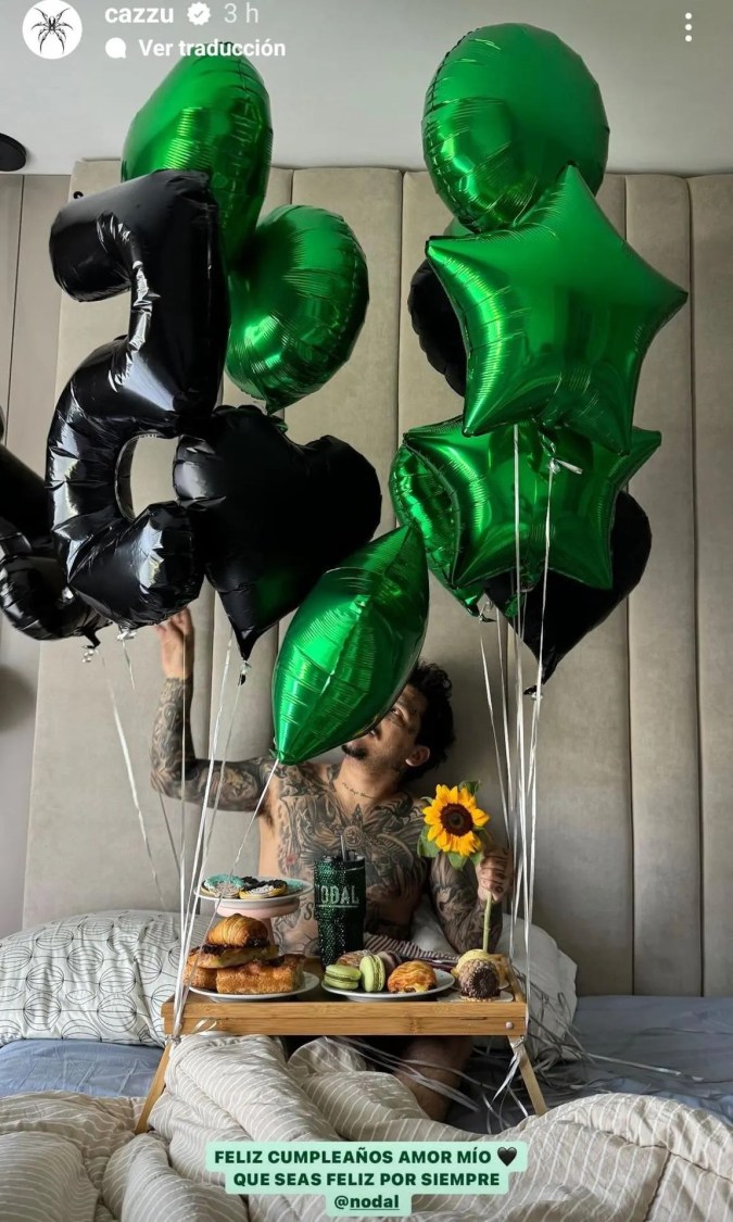 Cazzu sorprendió a Christian Nodal con romántico obsequio. Foto: Instagram @cazzu