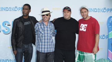 Chris Rock, David Spade, Kevin James y Adam Sandler en el estreno de 'Son como niños 2'.
