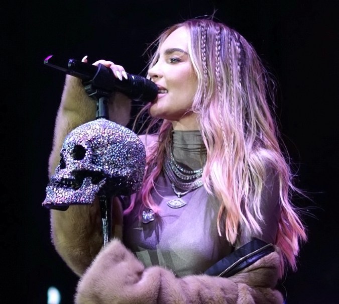 Belinda en uno de sus conciertos.