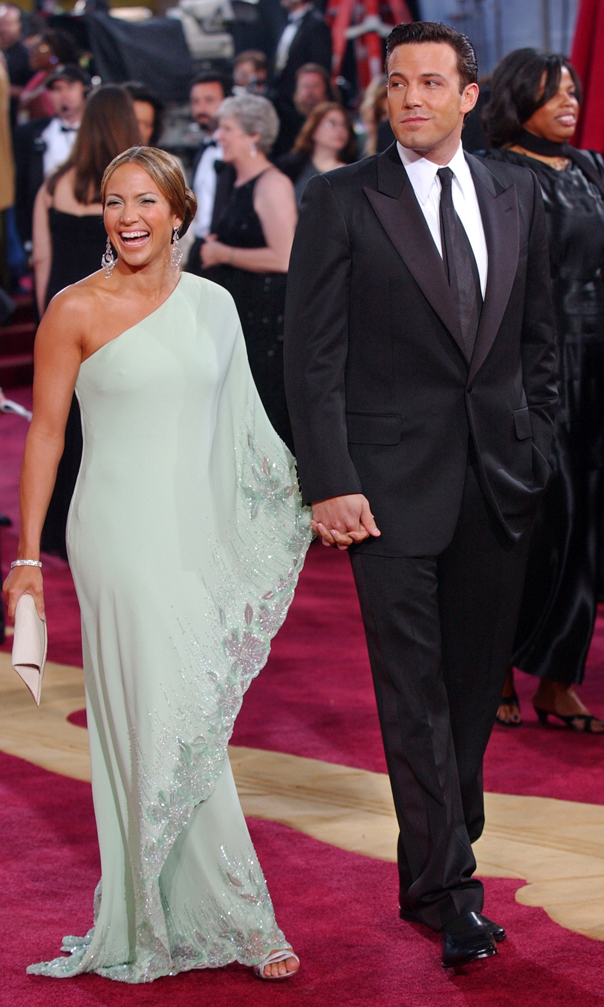 Jennifer López y Ben Affleck en la 75ª edición anual de los Premios Oscar en marzo de 2003.