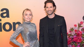 Angelique Boyer y Sebastián Rulli en la alfombra del Upfront de TelevisaUnivision, donde presentaron las novedades de su programación durante lo que resta del año/Nueva York, 16 de mayo 2023.