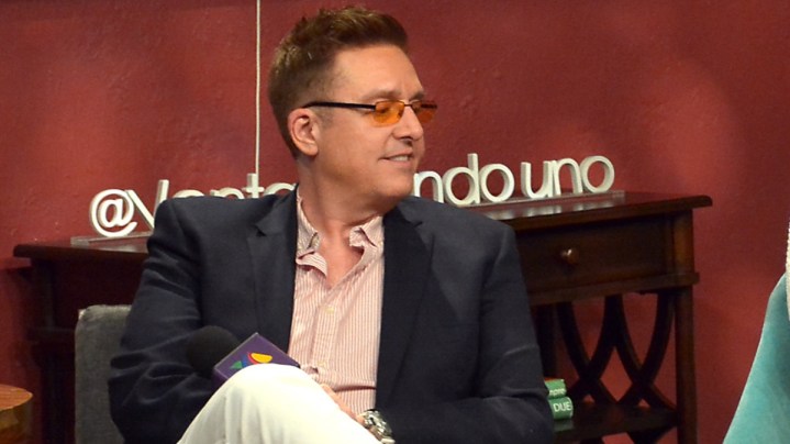 Daniel Bisogno en el aniversario número 23 de "Ventaneando", programa de espectáculos que se transmite de lunes a viernes a través de Tv Azteca/México, 22 de enero 2019.